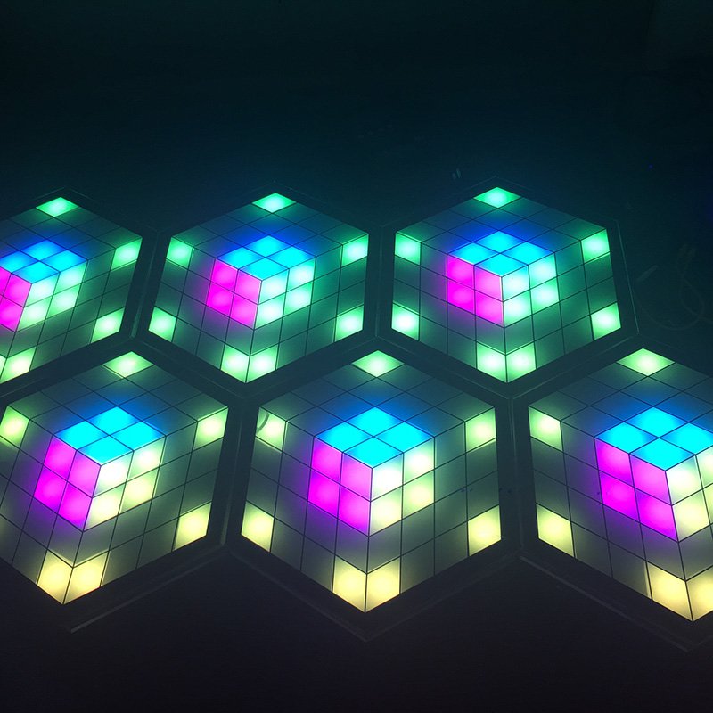 VGLIGHT Magic Cube Honeycomb RGB 3 in 1 LED 3D Dance Floor 3D Dance Floor image1